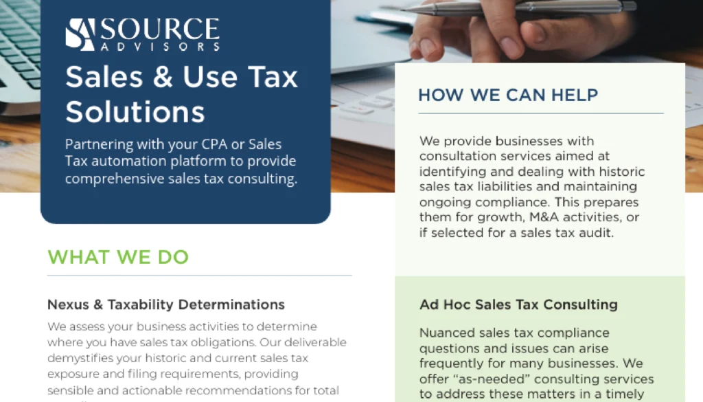 Sales & Use Tax Overview Collateral